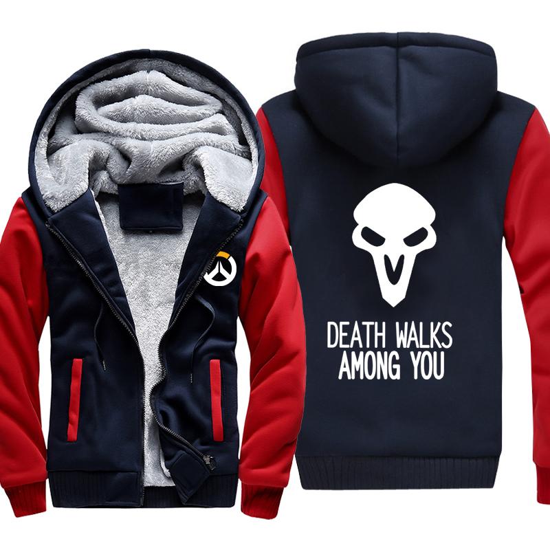 Overwatch Death Walks Jackets- Zip Up Among You Fleece Jacket