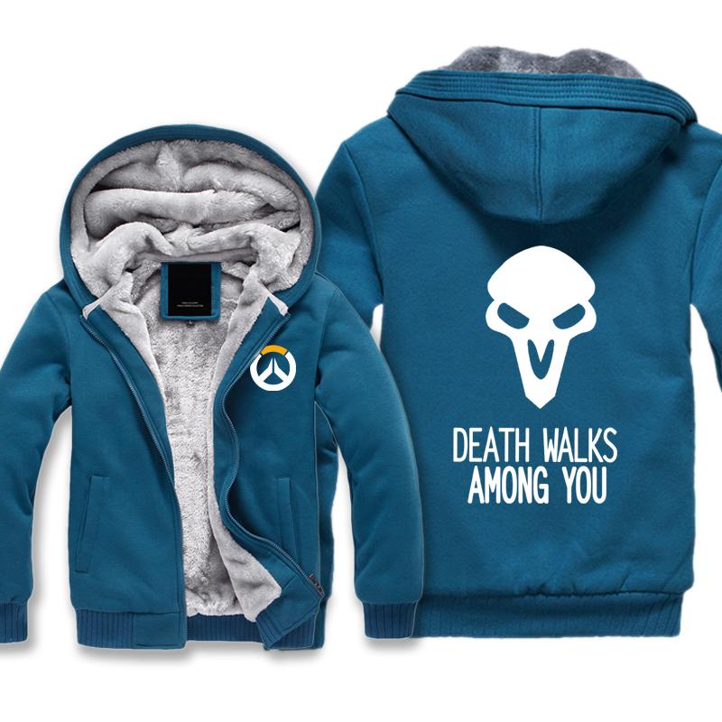 Overwatch Death Walks Jackets- Zip Up Among You Fleece Jacket