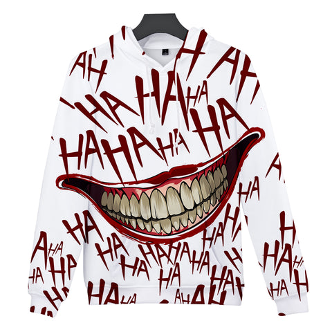 Image of Unisex 3D Print Blood Lip Halloween Sweatshirt Hoodies