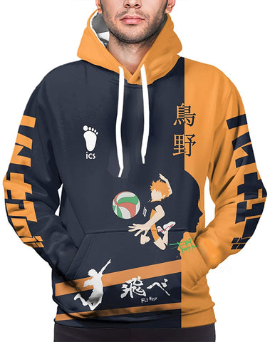 Image of Anime Haikyuu Costume Hoodie Pullover - 3D Printed Hooded Sweatshirt