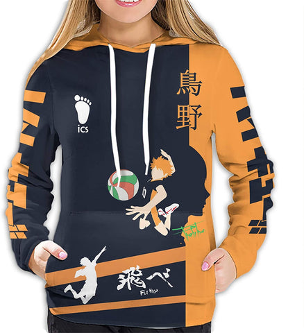 Image of Anime Haikyuu Costume Hoodie Pullover - 3D Printed Hooded Sweatshirt