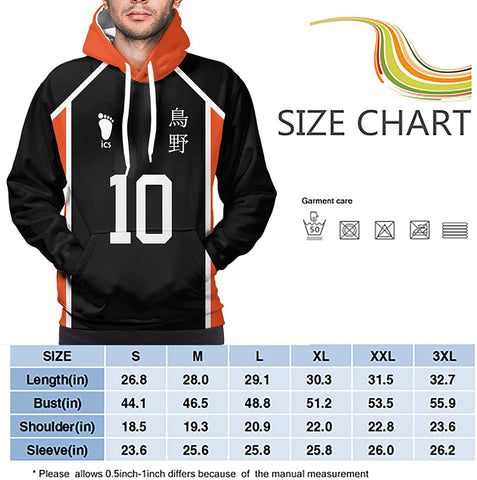 Image of Anime Haikyuu Costume Hoodie Pullover - 3D Printed Hooded Sweatshirt