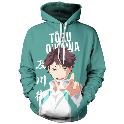 Image of Anime Haikyuu Costume Hoodie Pullover - 3D Printed Hooded Sweatshirt