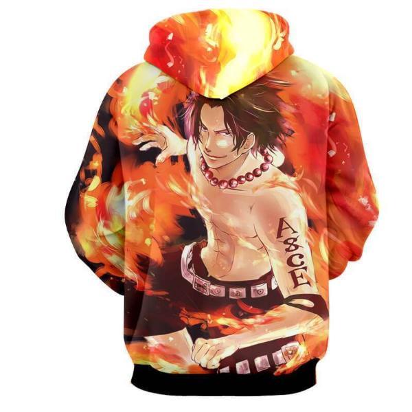 Ace Fire Storm 3D Printed Hoodie One Piece