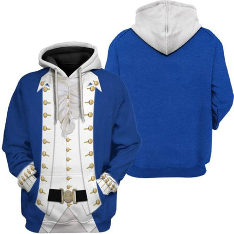 Image of Historical Personage Alexander Hamilton 3D Printed Cosplay Hoodie