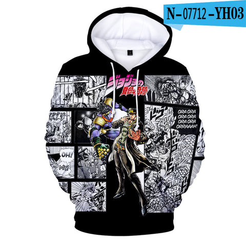 Image of Anime 3D JOJO Bizarre Adventure Hoodie Sweatshirt