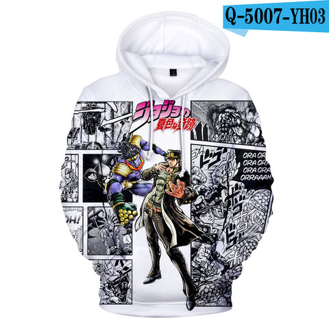 Image of Anime 3D JOJO Bizarre Adventure Hoodie Sweatshirt