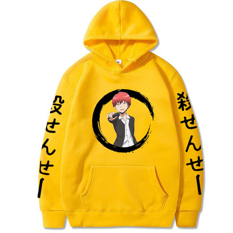 Image of Anime Assassination Classroom Print Hoodies Long Sleeve Sweatshirt Unisex Akabane Karma Pullover Tops