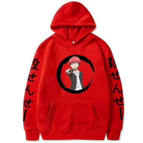 Image of Anime Assassination Classroom Print Hoodies Long Sleeve Sweatshirt Unisex Akabane Karma Pullover Tops