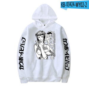 Anime Cowboy Bebop Hoodie Spike Spiegel Unisex Hip Hop Sweatshirt Loose Oversized Streetwear Pullover