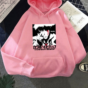 Anime Cowboy Bebop Hoodie Long Sleeve Spike Spiegel Graphic Devil Hoodie Pullover Streetswear Hoodie