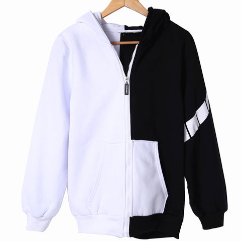 Image of Dangan Ronpa Monobear Monokuma Hoodies -  Zip Up Cosplay Anime Hoodie