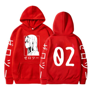 Anime Darling In The Franxx Zero Two Hoodie Hip Hop Manga Hoodies Sweatshirts