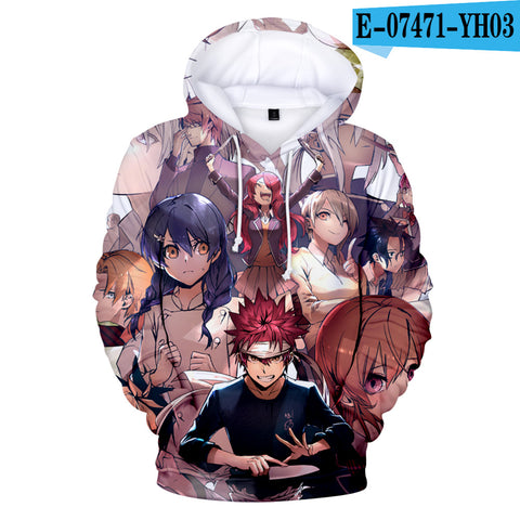 Image of Anime Food Wars Hoodies - Casual Fashion Streetwear Sweatshirts