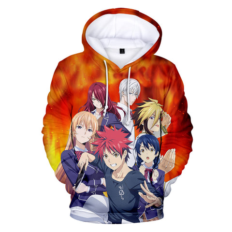 Image of Anime Food Wars Hoodies - Casual Fashion Streetwear Sweatshirts