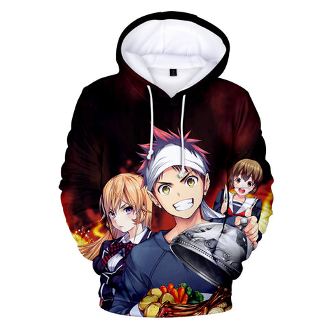 Image of Anime Food Wars Hoodies - Casual Fashion Streetwear Sweatshirts