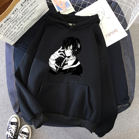 Image of Anime Bungou Stray Dog Print Hoodie Harajuku Oversized Sweatshirt Casual Hoodies