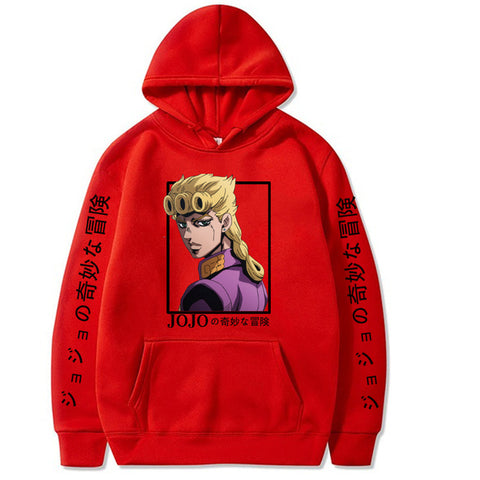 Image of Anime Hoodie Jojo's Bizarre Adventure Casual Loose Unisex Pullover Sweatshirt