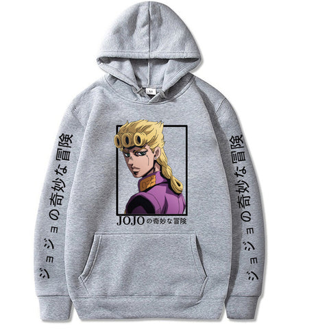 Image of Anime Hoodie Jojo's Bizarre Adventure Casual Loose Unisex Pullover Sweatshirt