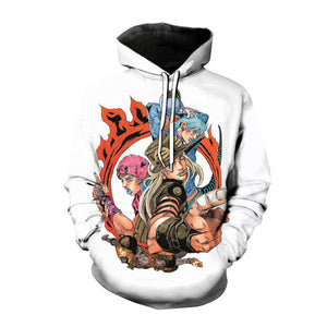 JOJO's Bizarre Adventure Hoodies Oversized Pullover Anime Hooded Sweatshirt