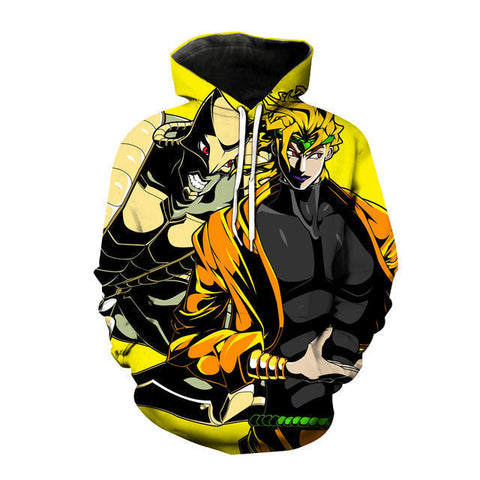 Image of Anime JOJO's Bizarre Adventure 3D Hoodies Oversized Pullover Anime Sweatshirt