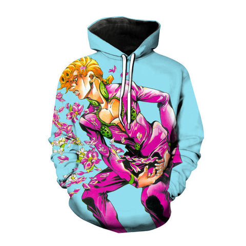 Image of Anime JOJO's Bizarre Adventure 3D Hoodies Oversized Pullover Anime Sweatshirt