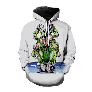 JOJO's Bizarre Adventure Hoodies Oversized Pullover Anime Hooded Sweatshirt