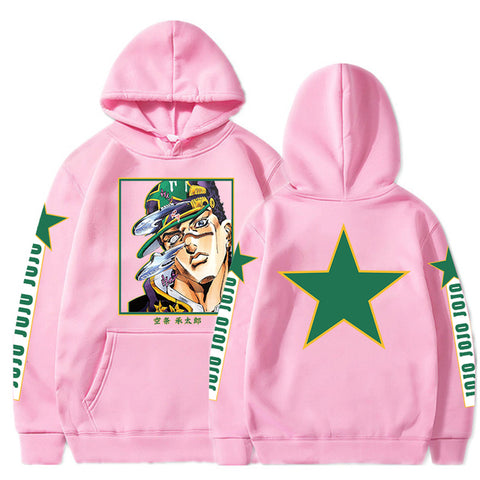 Image of Anime Jojo's Bizarre Adventure Hoodies Kujo Jotaro Cozy Tops