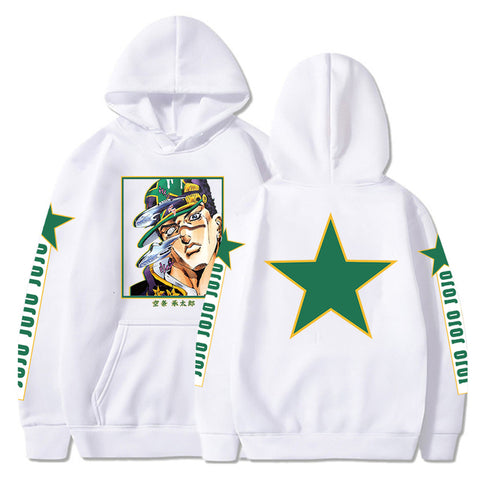 Image of Anime Jojo's Bizarre Adventure Hoodies Kujo Jotaro Cozy Tops