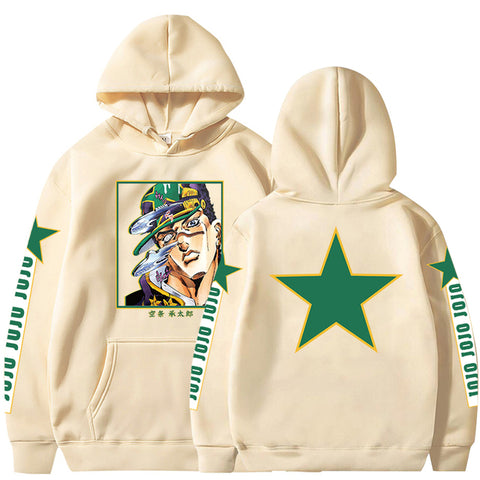 Image of Anime Jojo's Bizarre Adventure Hoodies Kujo Jotaro Cozy Tops