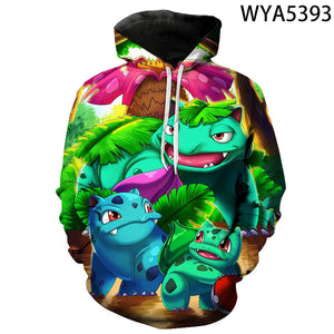 Anime Pokemon Pullover - 3D Printed Sweatshirt Hoodie