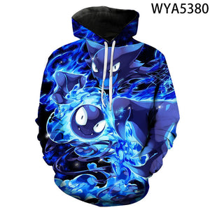 Anime Pokemon Pullover - 3D Printed Sweatshirt Hoodie