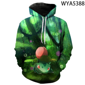 Anime Pokemon Pullover - 3D Printed Sweatshirt Hoodie