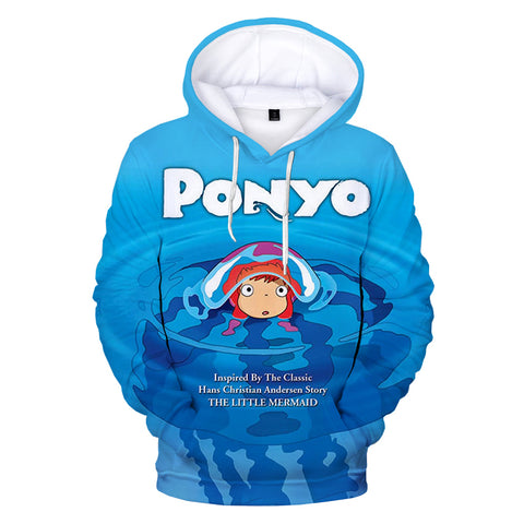 Image of Anime Ponyo on the Cliff Sweatshirts - 3D Printed Hoodie