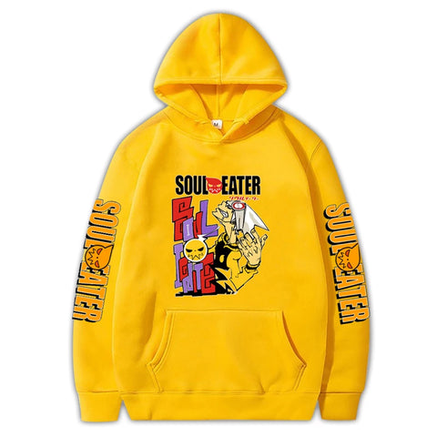Image of Anime Soul Eater Printed Hoodies Hoody Japanese Casual Cool Breathable Sweatshirts