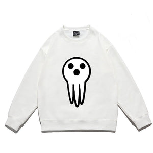 Anime Soul Eater Pullover Sweatshirts Men Women Classic Black Polar Fleece Sweatshirt