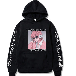 Anime Yarichin Bitch Club Ayato Yuri Print Hoodies Oversized Sweatshirts Streetwear Tracksuit