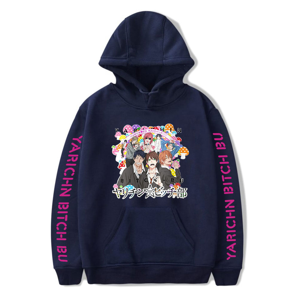 Anime Yarichin Bitch Club Hoodies Autumn Hip Hop Hooded Sweatshirts |  TopWear