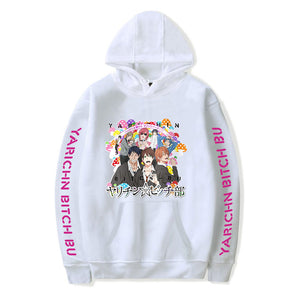 Anime Yarichin Bitch Club Hoodies Autumn Hip Hop Hooded Sweatshirts