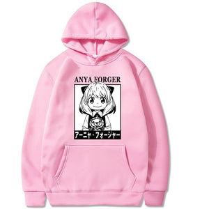 Anya Forger Hoodies Harajuku Spy X Family Pullover Hoodie