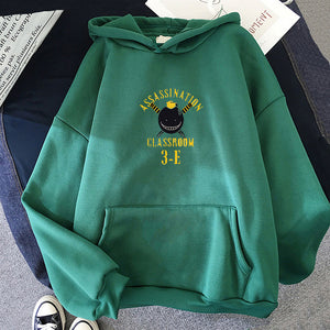 Assassination Classroom Korosensei Anime Hoodies Harajuku Spring Autumn Hooded Pullovers Sweatshirts Casual Hoody