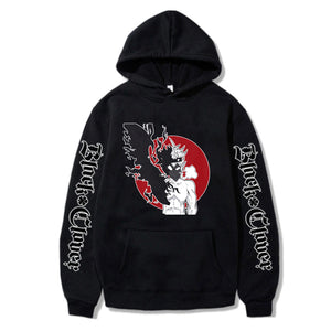 Asta and Nero Print Anime Black Clover Hoodies Pullover Sweatshirt