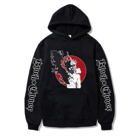 Image of Asta and Nero Print Anime Black Clover Hoodies Pullover Sweatshirt