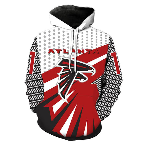 Image of Football NFL Atlanta Falcons Hoodies - Pullover Red Hoodie