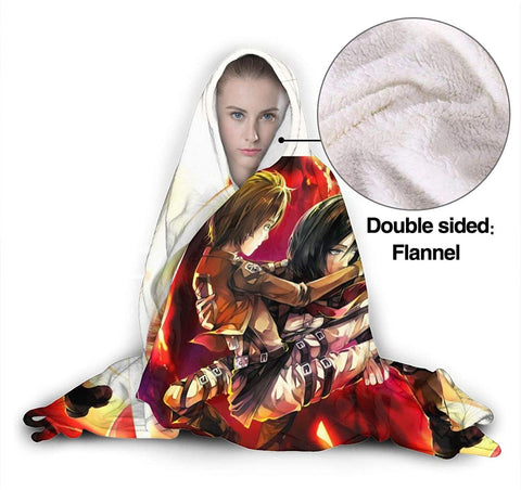 Image of Anime Attack On Titan Hooded Blanket