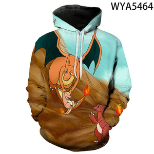 Anime Pokemon 3D Printed Sweatshirt Hoodies