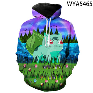 Anime Pokemon 3D Printed Sweatshirt Hoodies