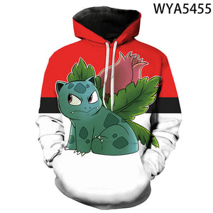 Anime Pokemon 3D Printed Sweatshirt Hoodies