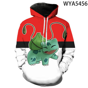 Anime Pokemon 3D Printed Sweatshirt Hoodies