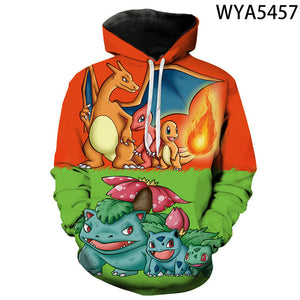 Anime Pokemon 3D Printed Sweatshirt Hoodies